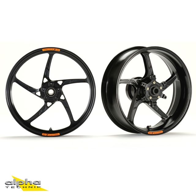 OZ Piega Aluminium Satz schwarz glänzend eloxiert für Honda CBR600RR, PC40, 2007-2018