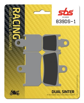 Brake pad SBS 839DS-1 (set per disc) for Yamaha R1 RN19 & RN22