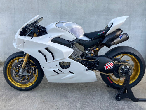weiße plasticbike rennverkleidung ducati panigale v4 v4s v4r 2022-2024 rechte seite
