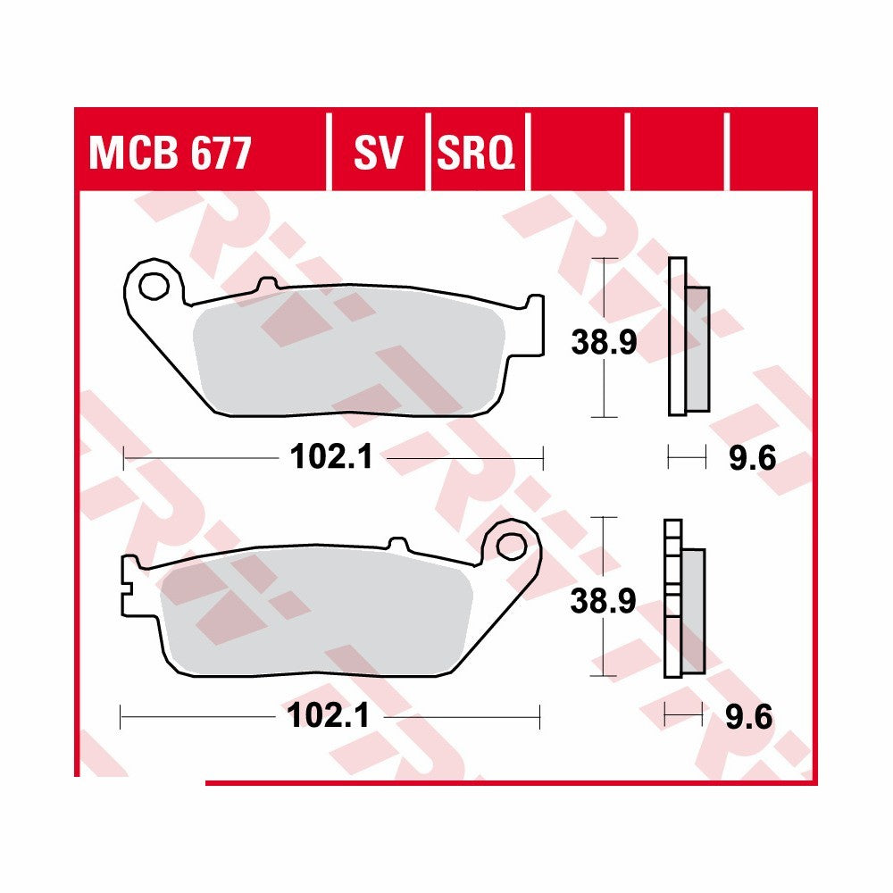ZESTAW KLOCKÓW HAMULCOWYCH TRW LUCAS SINTER STREET MCB677SV