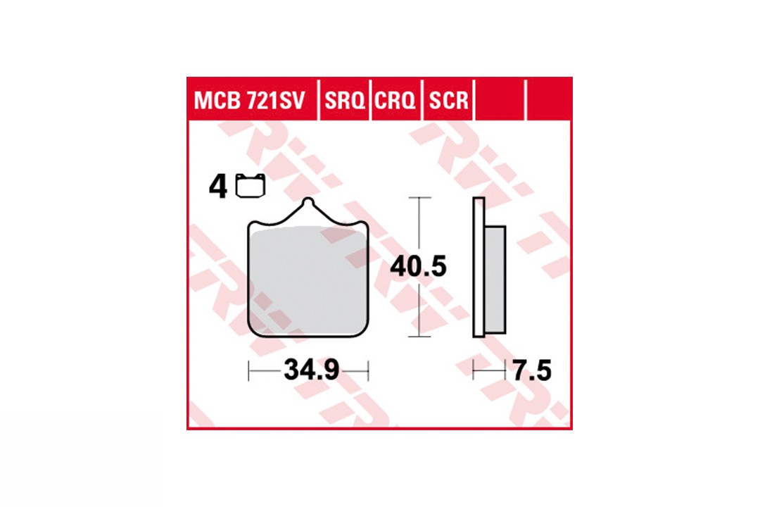 ZESTAW KLOCKÓW HAMULCOWYCH TRW LUCAS SINTER STREET MCB721SV