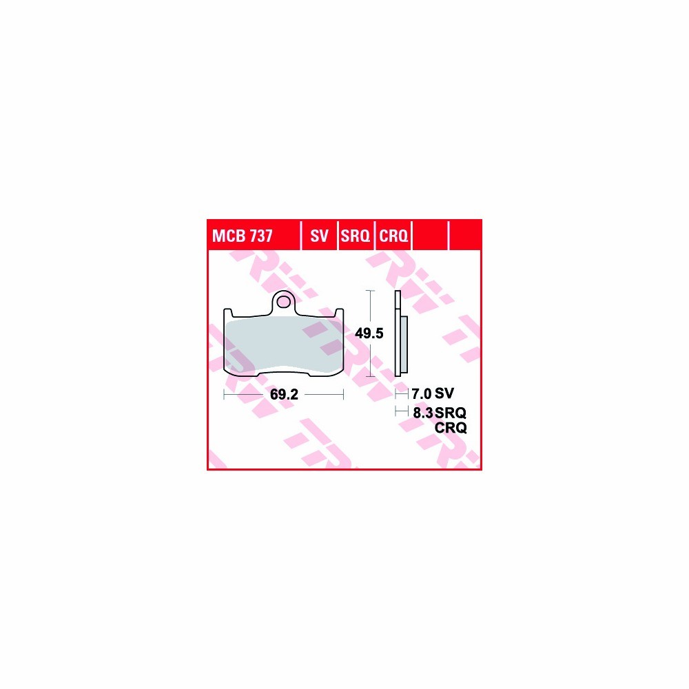 TRW LUCAS BREMSBELAGSATZ HYPER CARBON MCB737CRQ