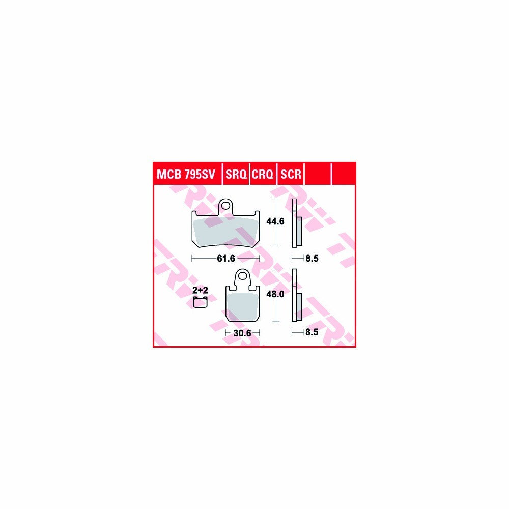 TRW LUCAS BREMSBELAGSATZ SINTER STREET MCB795SV