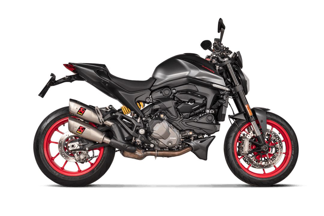AKRAPOVIC SLIP-ON LINE (TITANIUM) AUSPUFF FÜR DUCATI MONSTER AB MODELLJAHR 2021-