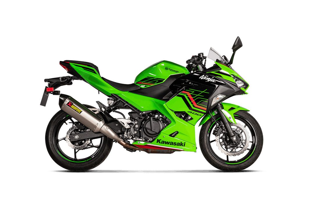 AKRAPOVIC SLIP-ON LINE (TITANIUM) AUSPUFF FÜR KAWASAKI NINJA 400 2018-, Z400 2019-