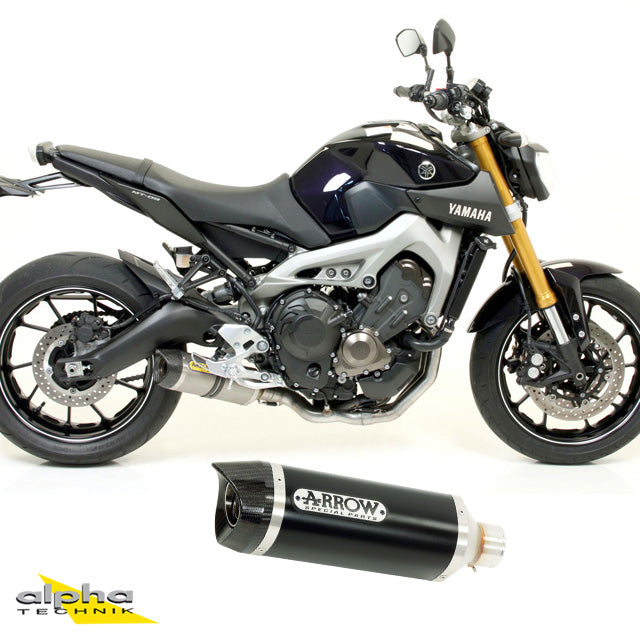 WYDECH ARROW DARK THUNDER DO YAMAHA MT09 / TRACER 900 2013-, ALUMINIUM BLACK (TYLKO Z KOLEKTOREM ARROW)