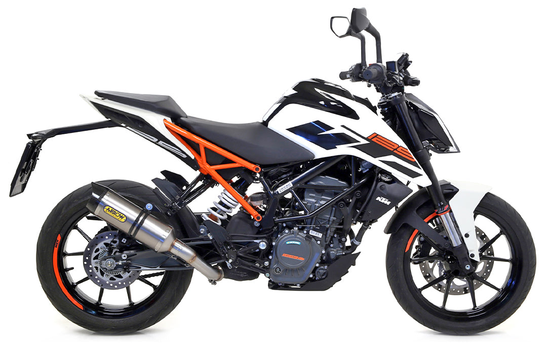TŁUMIK ARROW THUNDER DO KTM 125RC / 390RC / 125 DUKE / 390 DUKE 2017-2020, TYTAN (TYLKO Z POŚREDNIĄ RURĄ ARROW)
