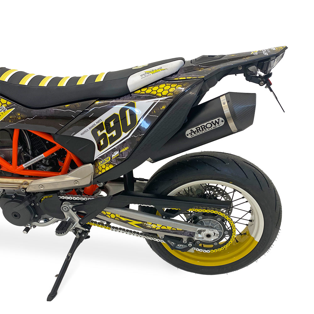 TŁUMIK ARROW RACE-TECH DO KTM 690 SMC R / ENDURO R OD 2019 I OD 2021- WYKONANY Z ALUMINIUM, CZARNY