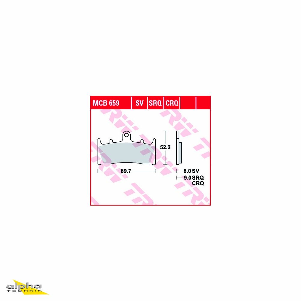 TRW LUCAS BREMSBELAGSATZ SINTER STREET MCB659SV