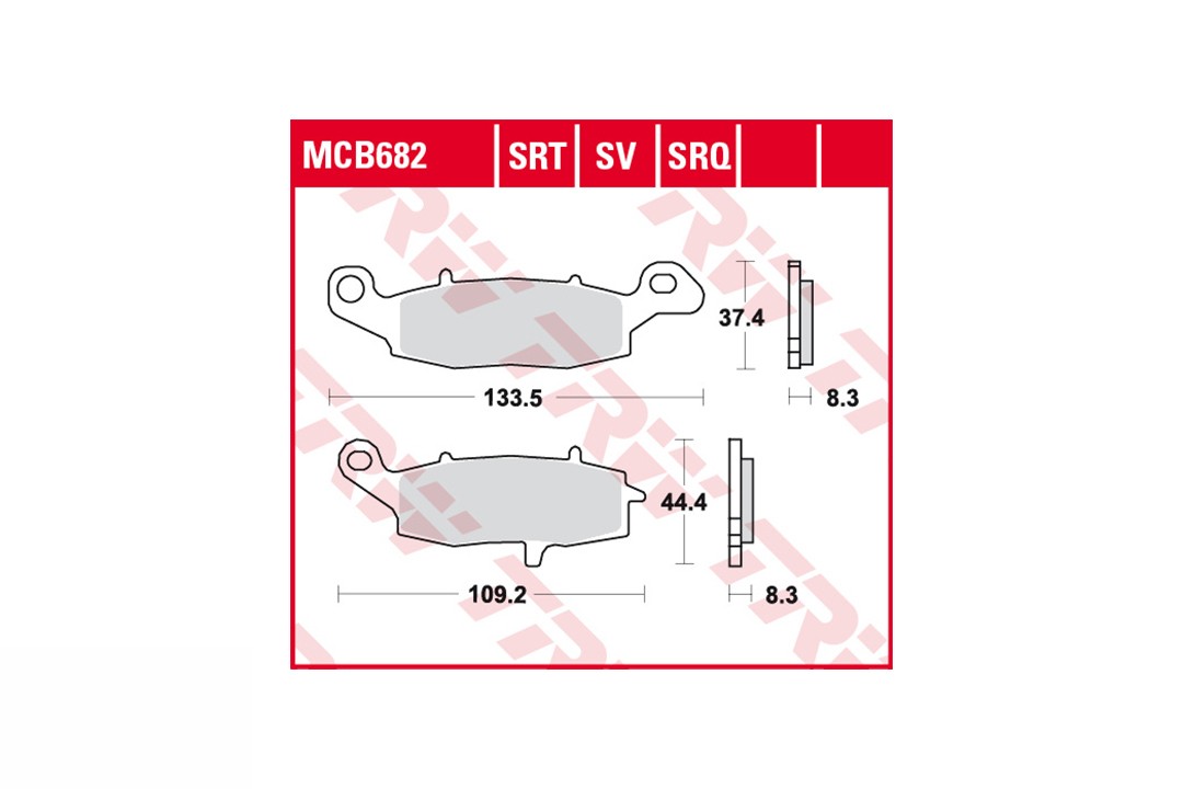 ZESTAW KLOCKÓW HAMULCOWYCH TRW LUCAS SINTER STREET MCB682SV
