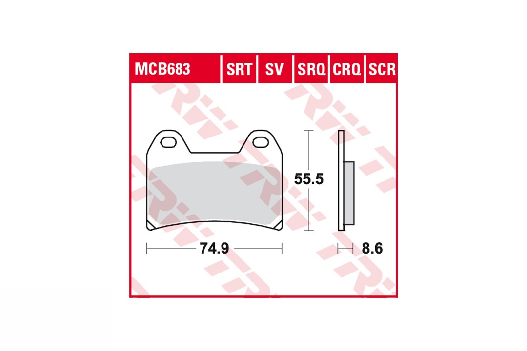 TRW LUCAS BREMSBELAGSATZ SINTER STREET MCB683SV