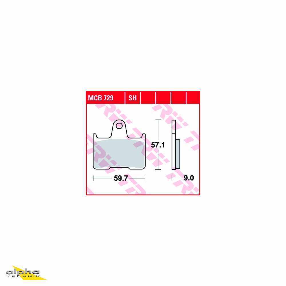 TRW LUCAS BREMSBELAGSATZ SINTER STREET MCB729SH