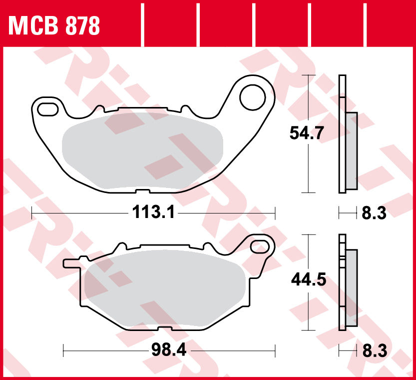 TRW LUCAS BREMSBELAGSATZ ALLROUND MCB878