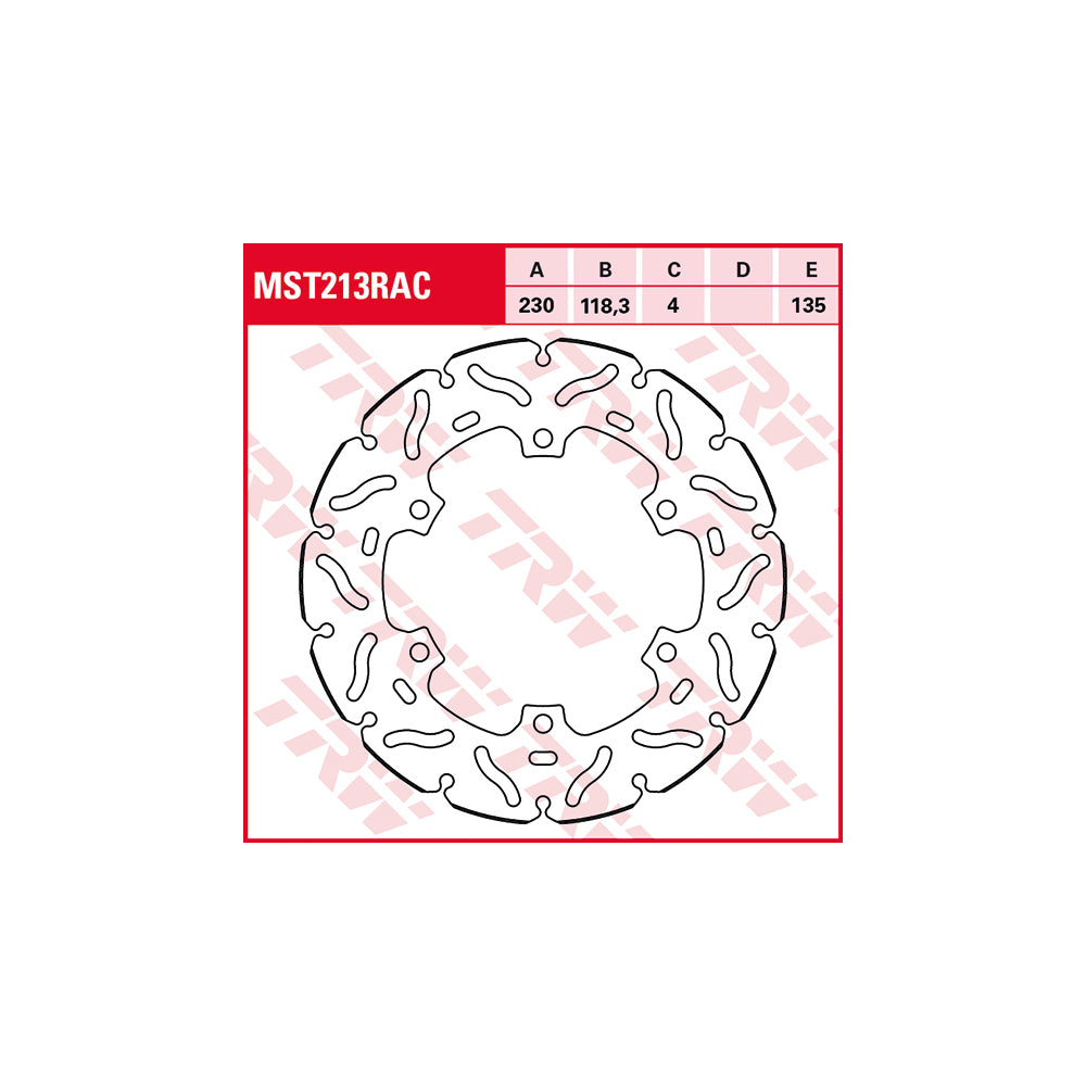 TRW BREMSSCHEIBE FÜR YAMAHA MT125 RE11 2014-2016 UND RE29 2017- / YAMAHA YZF-R125 RE11 2014-2016 UND RE29 2017-