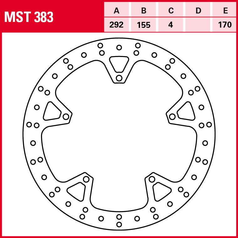 TRW BREMSSCHEIBE ALLROUND STARR MST383