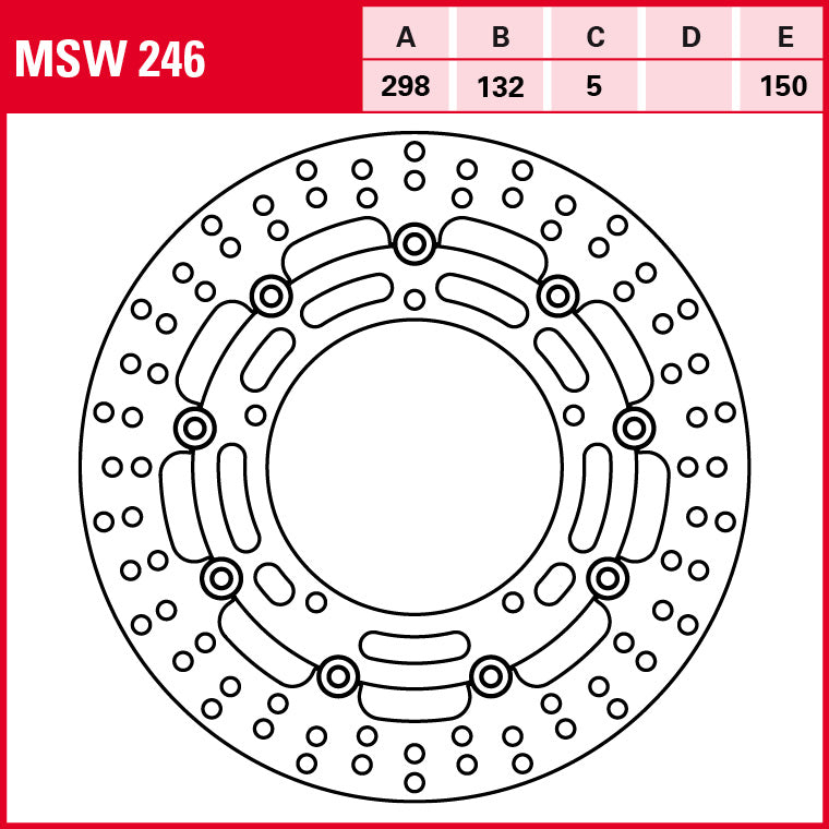 TRW BREMSSCHEIBE ALLROUND SCHWIMMEND MSW246