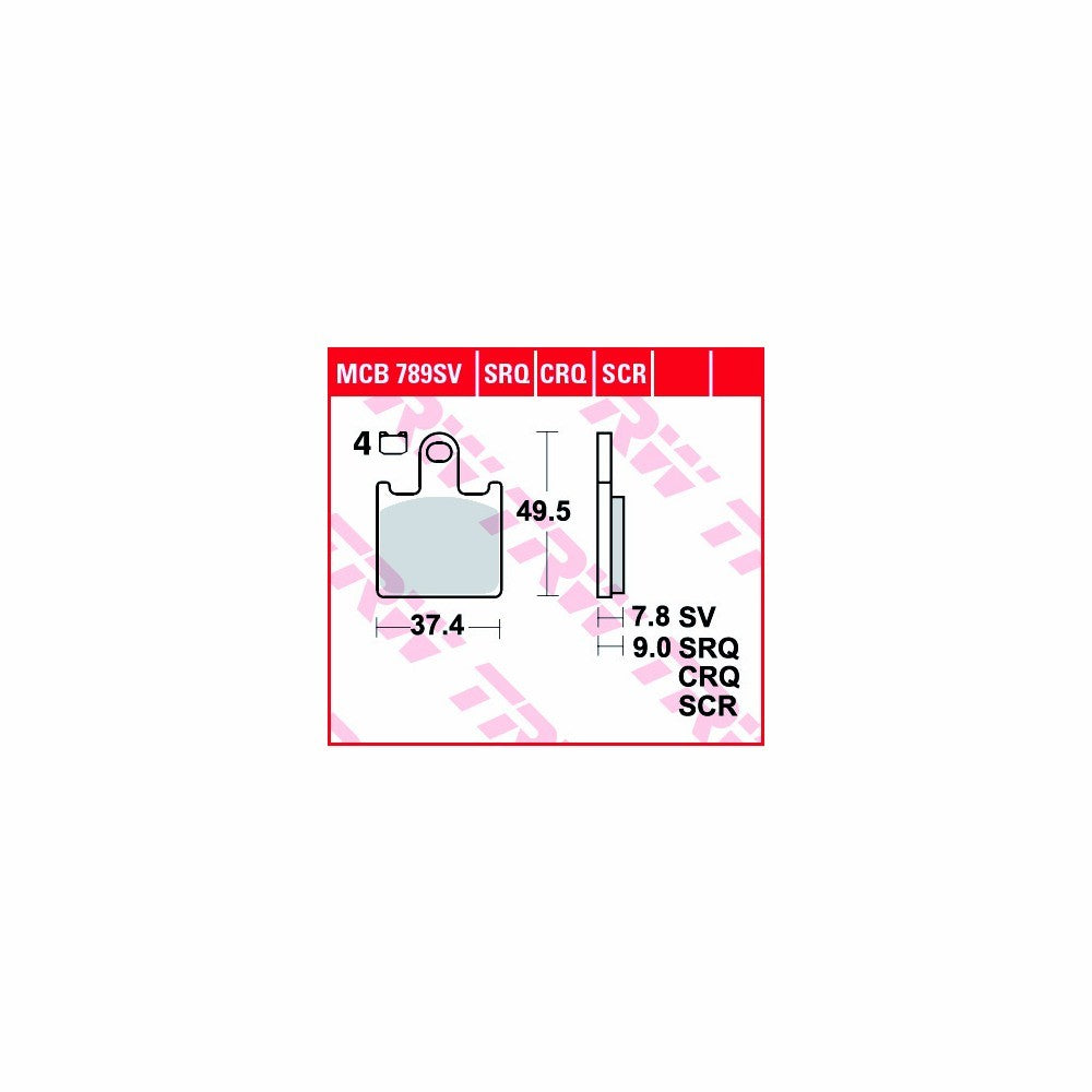 ZESTAW KLOCKÓW HAMULCOWYCH TRW LUCAS SINTER STREET MCB789SV