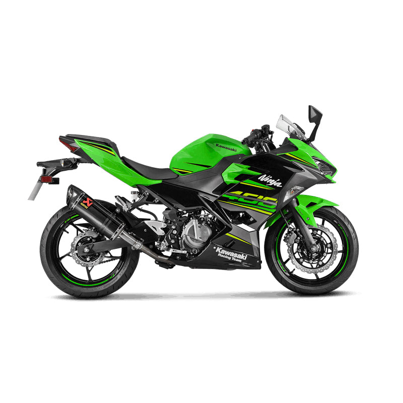 AKRAPOVIC SLIP-ON LINE (CARBON) AUSPUFF FÜR KAWASAKI NINJA 400 2018-, NINJA 250 2018-2019, Z400 2019-