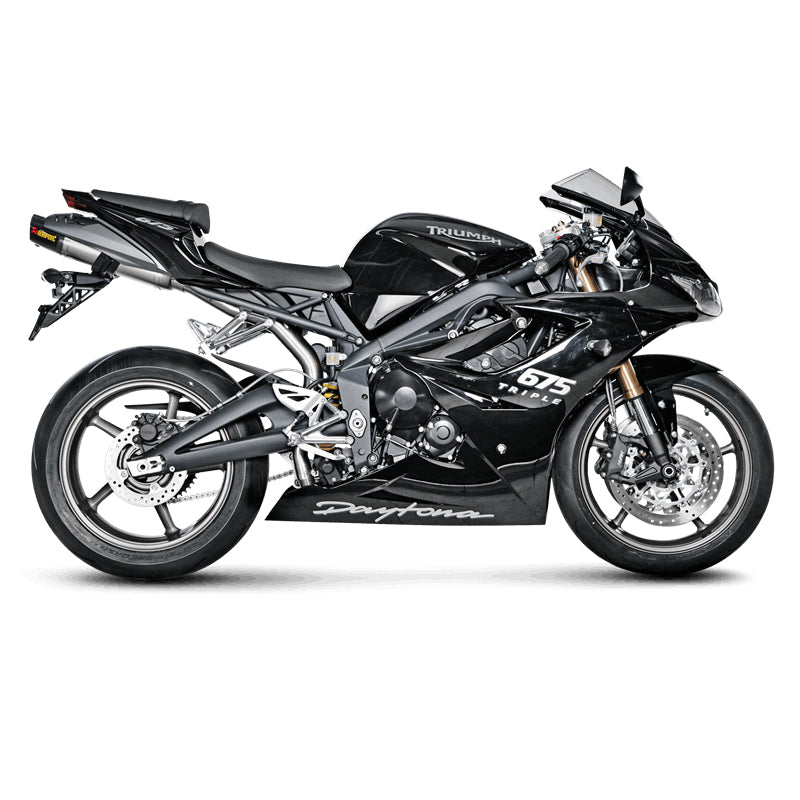 AKRAPOVIC SLIP-ON LINE (TITANIUM) AUSPUFF FÜR TRIUMPH DAYTONA 675 2006-2012, DAYTONA 675R 2011-2012