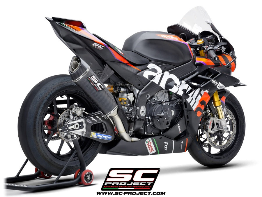 SC-Project 4-2-1 Titan-Auspuffanlage, mit Conico 70s Edelstahl Schalldämpfer (350 mm) Für Aprilia RSV4 1100 Factory Ab 2021