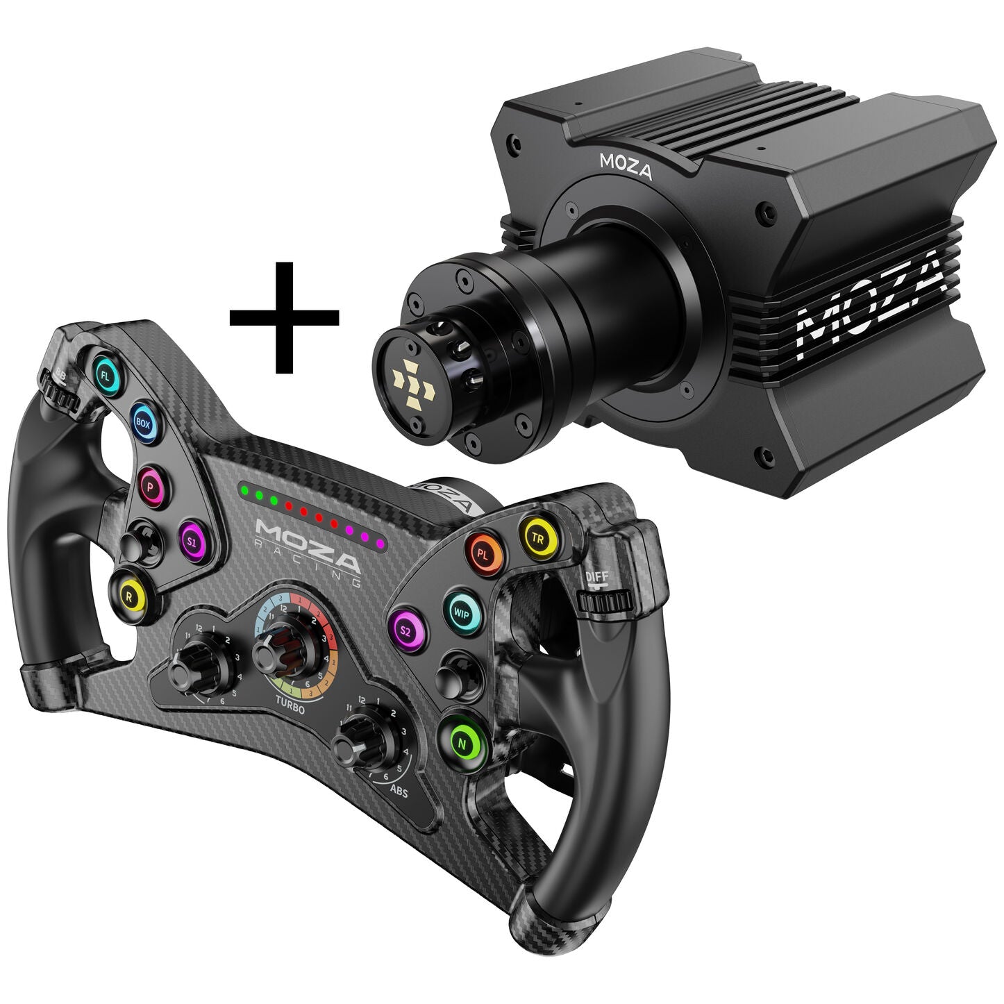 MOZA KS GT-Lenkrad (30 cm) + R9 V2 Direct Drive Wheelbase (9 Nm)