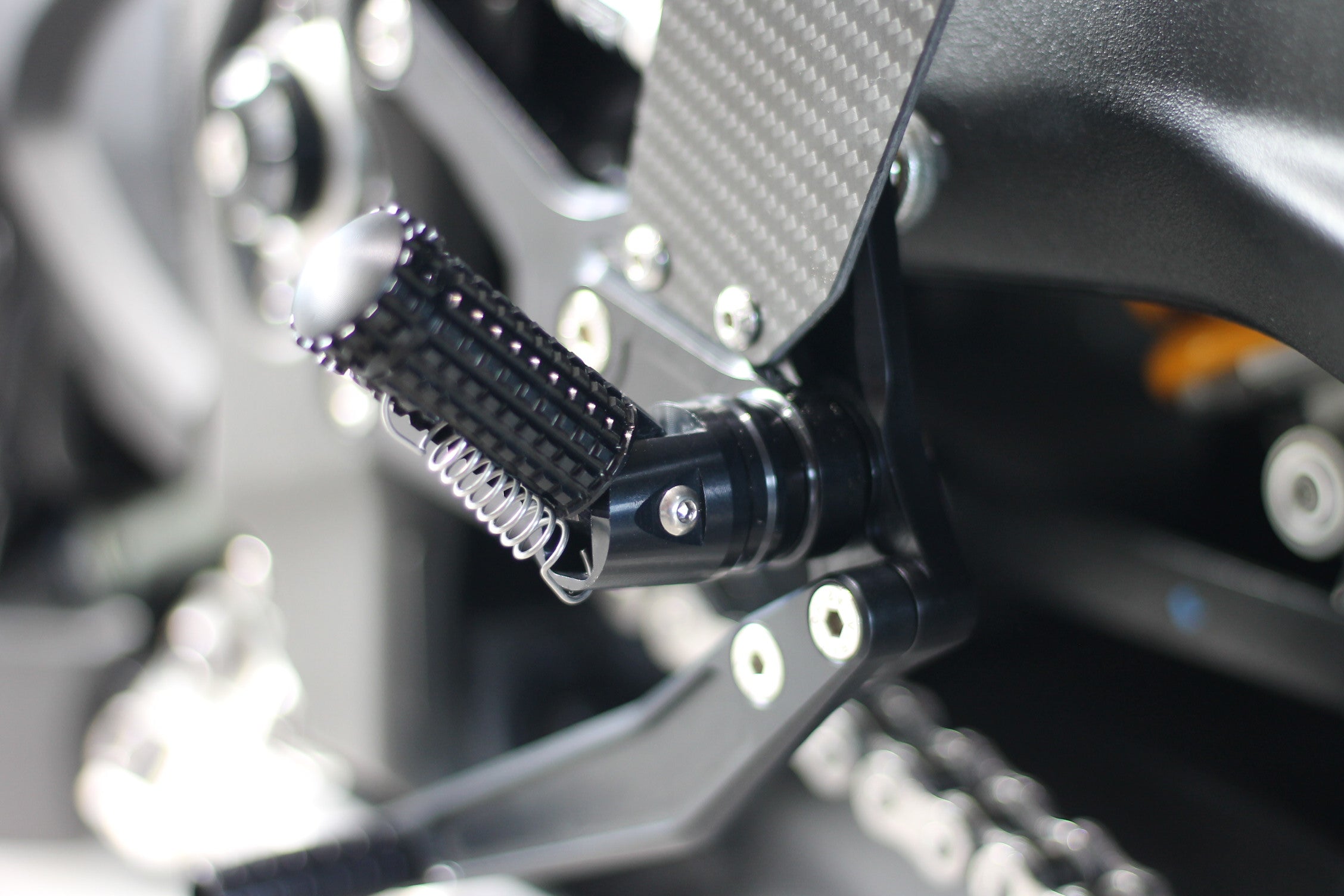 MG Biketec footrest system with ABE for Triumph Street Triple 765 RS / Moto2 2017 - 2022