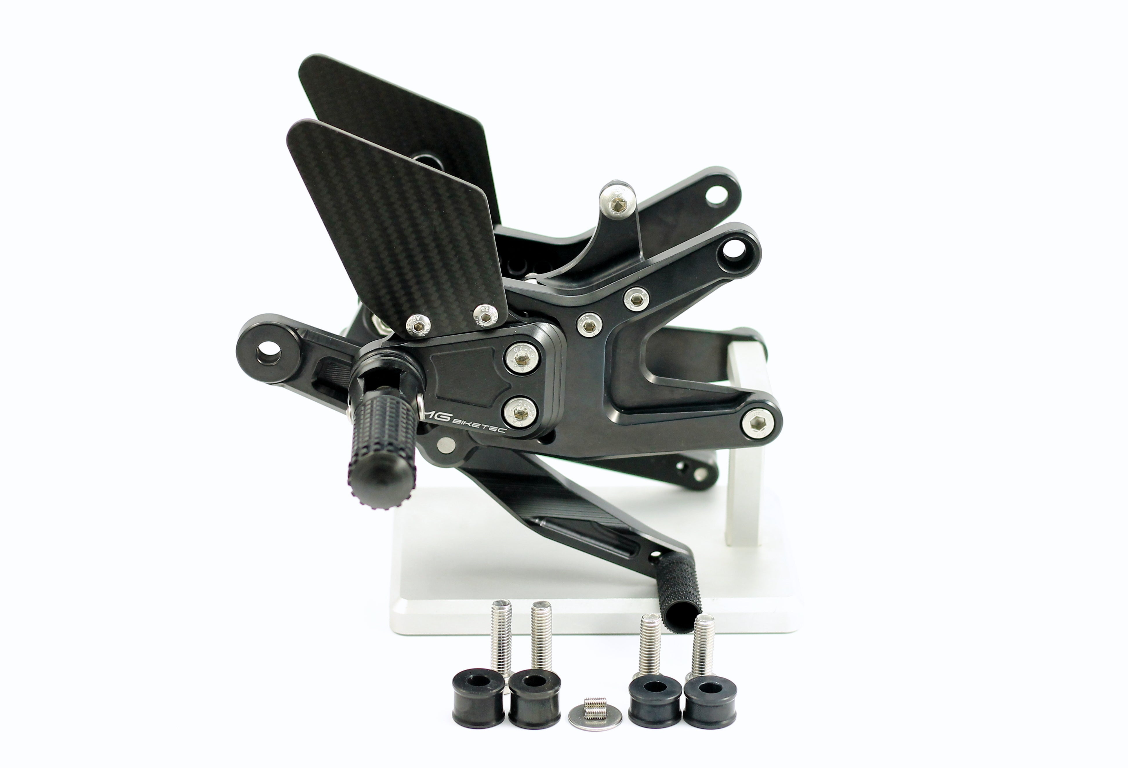 MG Biketec footrest system with ABE for Triumph Street Triple 765 RS / Moto2 From 2023