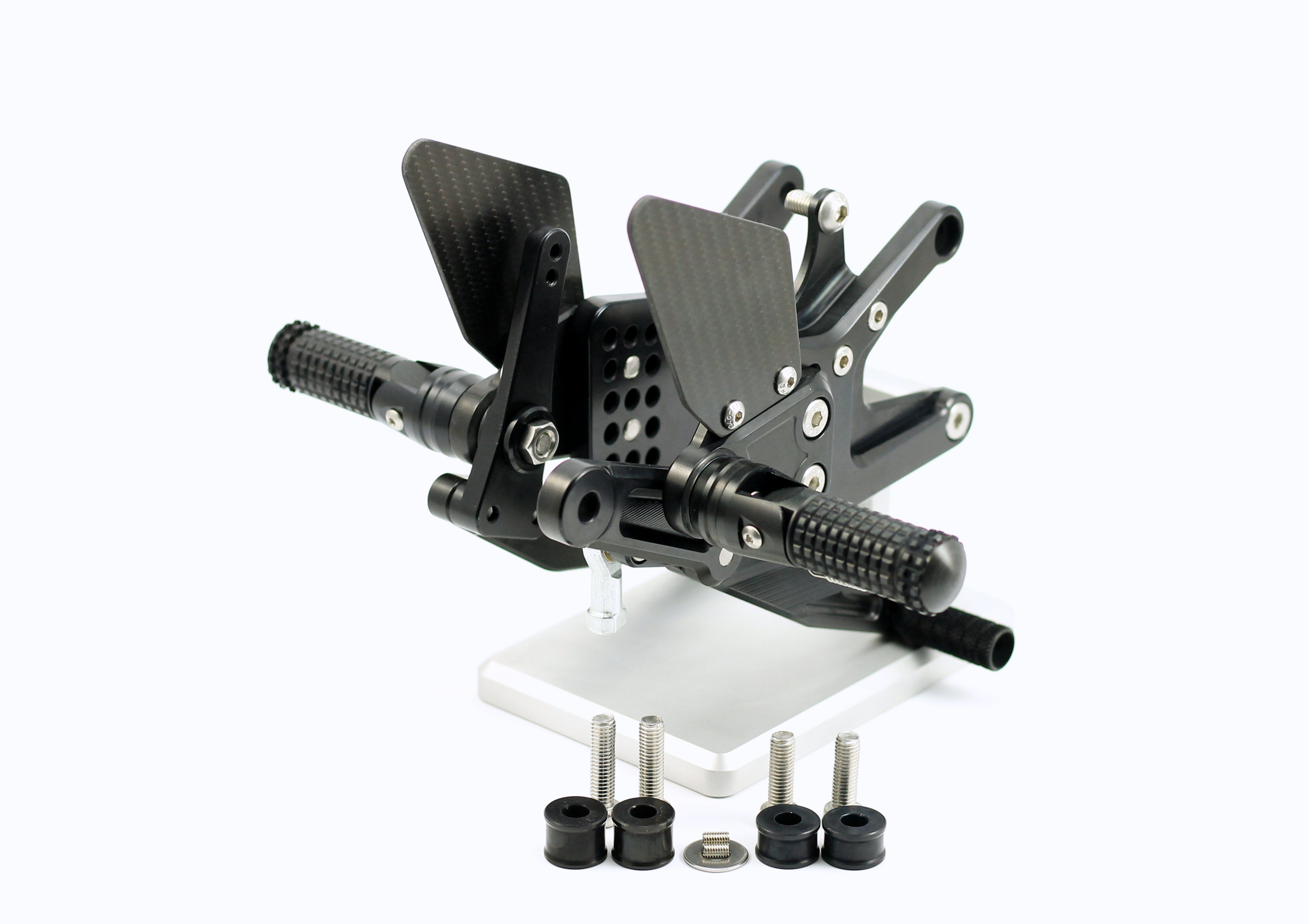 MG Biketec footrest system with ABE for Triumph Street Triple 765 RS / Moto2 From 2023