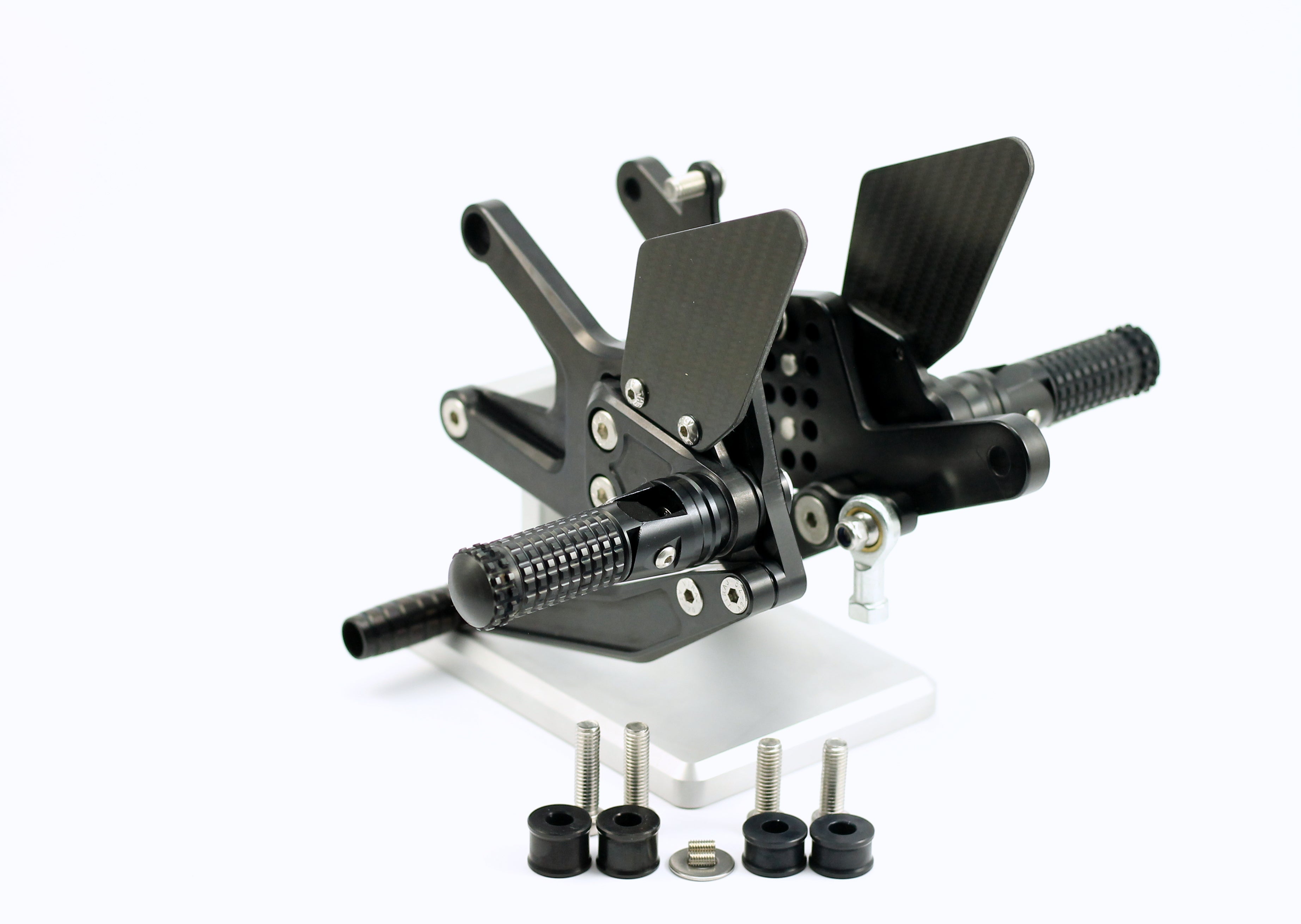 MG Biketec footrest system with ABE for Triumph Street Triple 765 RS / Moto2 From 2023