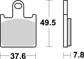 Brake pad SBS 838DS-1 (set per disc) poisonous bite