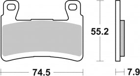 Brake pad SBS 894DC (set per disc) for Kawasaki ZX-6R 636 from 2013