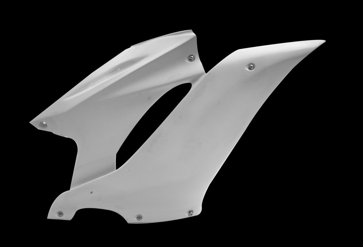 Yamaha YZF-R6 RJ27 2017-2025 linke Seitenverkleidung Lacomoto weiß