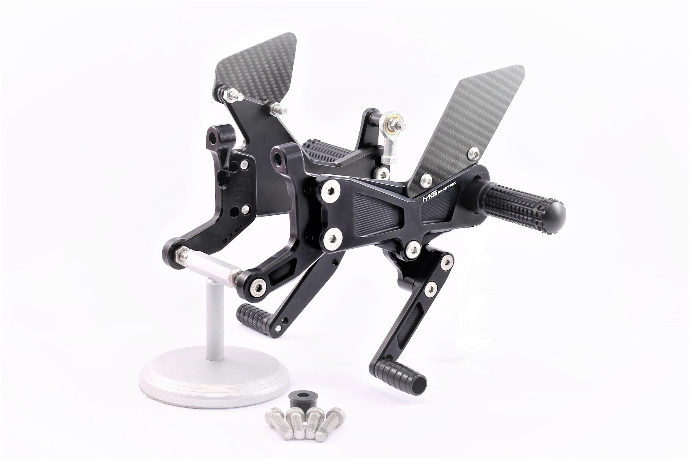 MG-Biketec Rennsport-Fussrastenanlage / Rastenanlage für Ducati Panigale V4