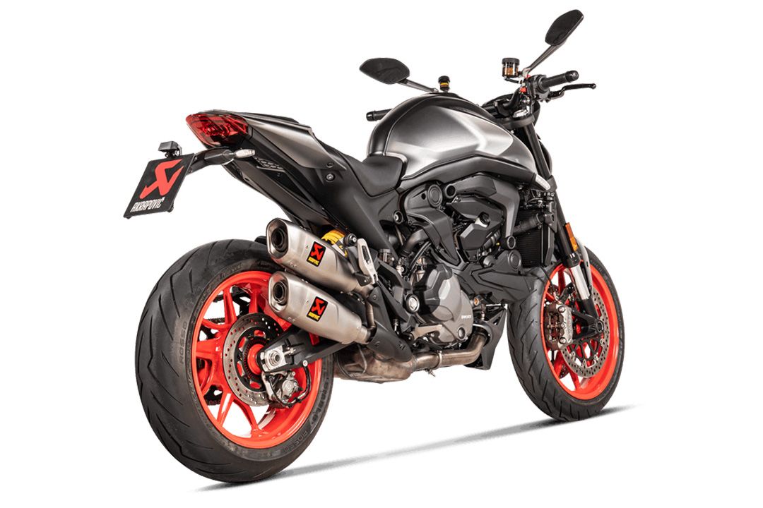 AKRAPOVIC SLIP-ON LINE (TITANIUM) AUSPUFF FÜR DUCATI MONSTER AB MODELLJAHR 2021-