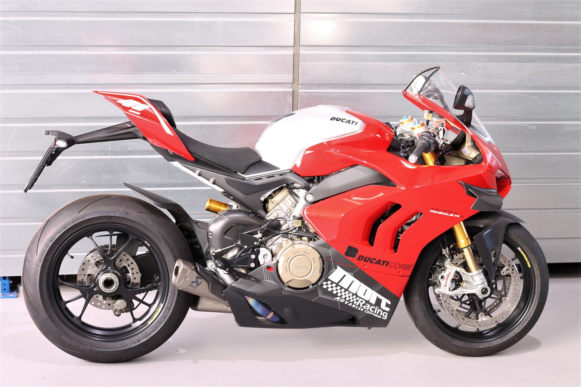 MG-Biketec Rennsport-Fussrastenanlage / Rastenanlage für Ducati Panigale V4