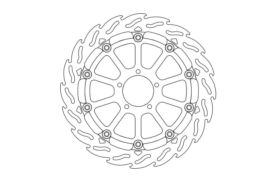 MOTO MASTER BREMSSCHEIBE VORNE LINKS FÜR KTM 1290 SUPERDUKE AB BJ 2014-