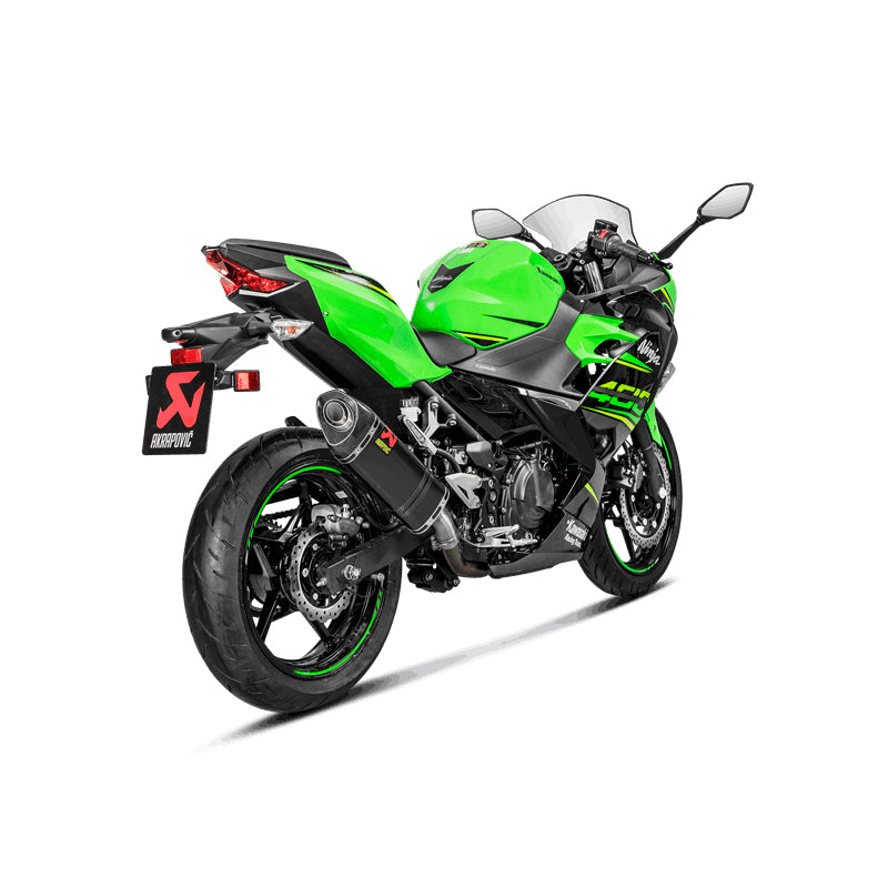 AKRAPOVIC SLIP-ON LINE (CARBON) AUSPUFF FÜR KAWASAKI NINJA 400 2018-, NINJA 250 2018-2019, Z400 2019-